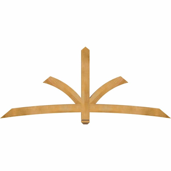 Ekena Millwork Davenport Rough Sawn Timber Gable Bracket, Western Red Cedar, 84"W x 35"H x 4"D x 4"F, 10/12 Pitch GBW084X35X0404DAV00RWR - main